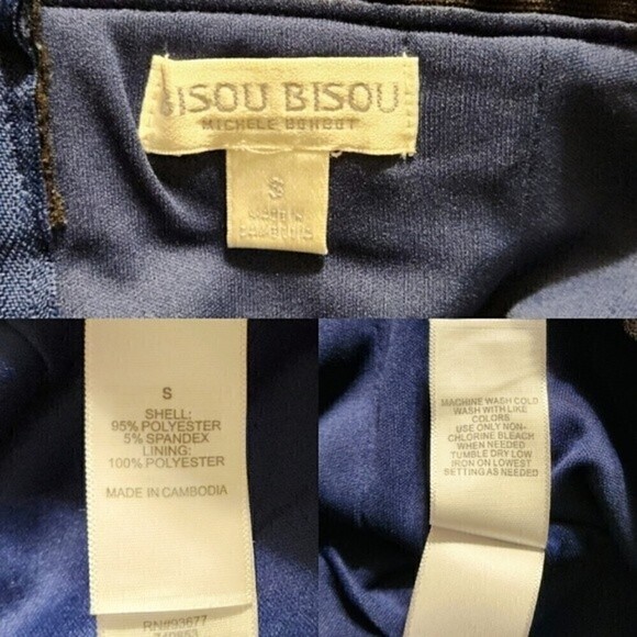 Bisou Bisou Blue Flare Mini Skirt Y2K Small - Picture 9 of 12